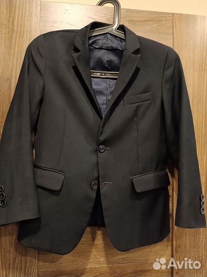 Пиджак для мальчика темно синий 122