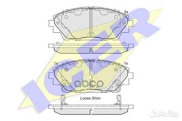 Колодки торм. передн.mazda 3 (BM) (09/13) 1821