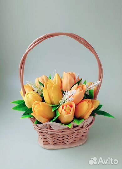 Букет тюльпанов из мыла. Мыло ручной работы