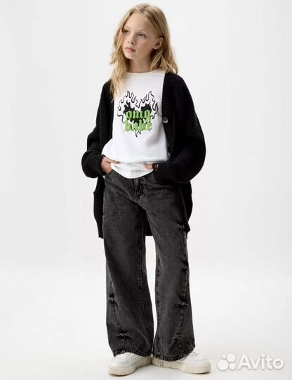 Джинсы sela широкие