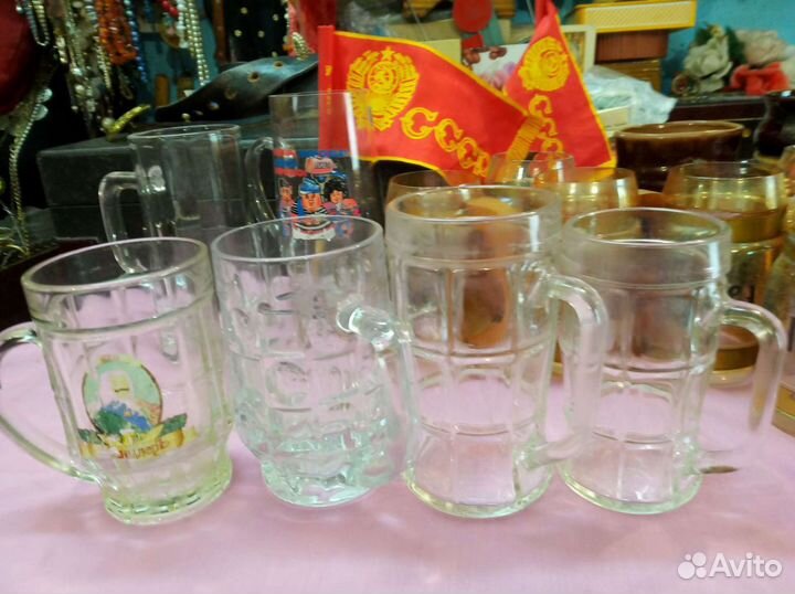 Пивные кружки стаканы СССР 0,25-0,5мл