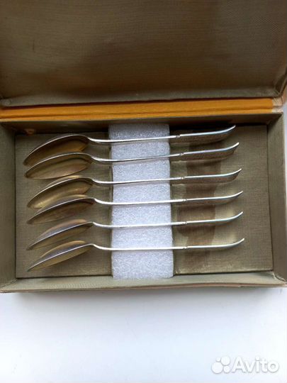 Набор серебряных чайных ложек 875 проба