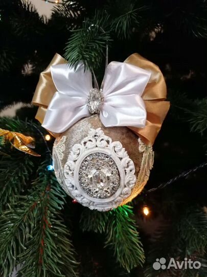 Новогодние шары на ёлку ручной работы