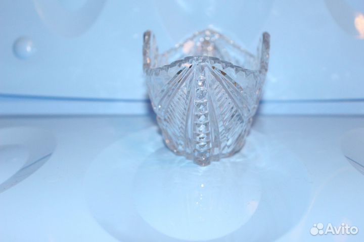 Хрусталь Салатница-Конфетница Ладья СССР