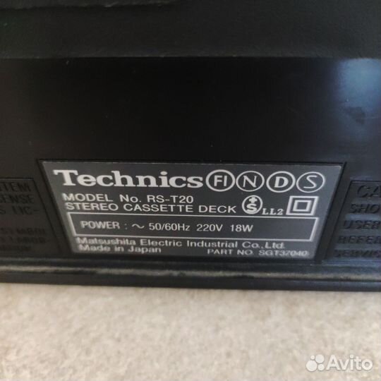 Кассетная дека technics rs t20