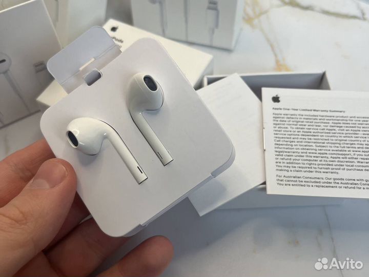 Копия наушников apple earpods lightning