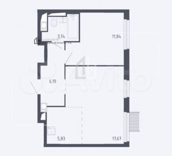 2-к. квартира, 45,2 м², 13/17 эт.