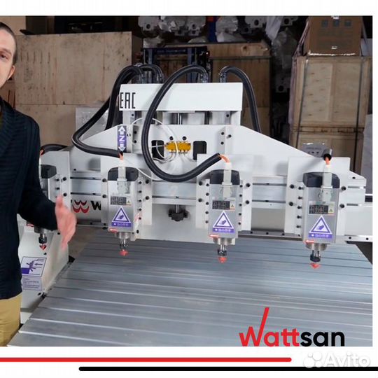 3D Фрезерный станок с чпу с 4 шпинделями wattsan M