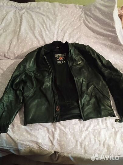 Мотокуртка кожаная мужская