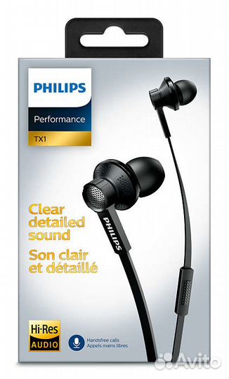 Наушники с микрофоном philips TX1 BK