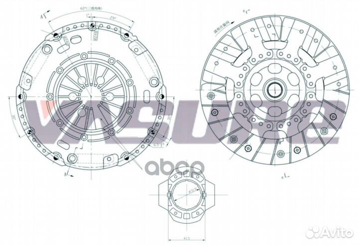 Комплект сцепления Audi A3, VW Caddy/Golf/Passat
