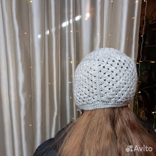 Чепчик вязаный женский Кроше