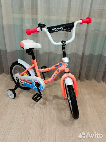 Детский велосипед 14r,с боковыми колесами