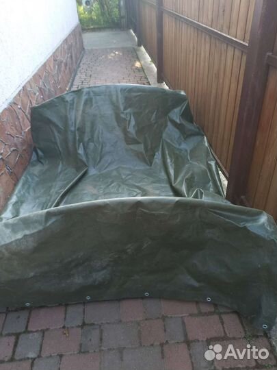 Тент с тремя дугами на лодку Обь 3 новый