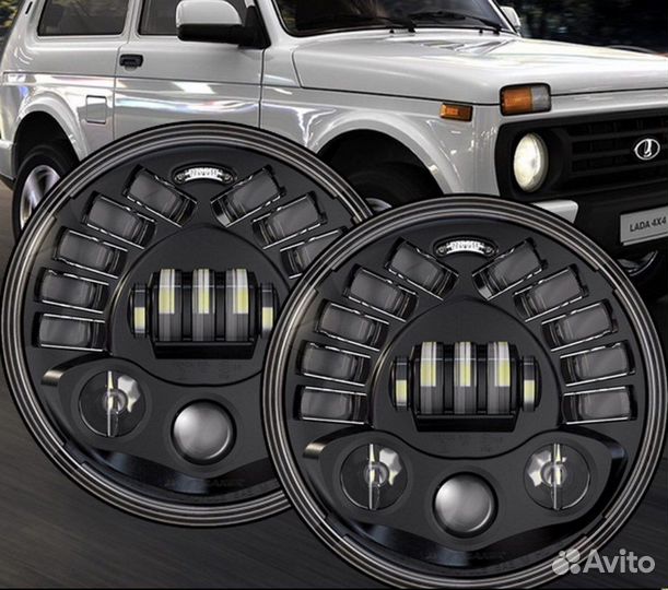 Фары фонари надфарники Лада Нива