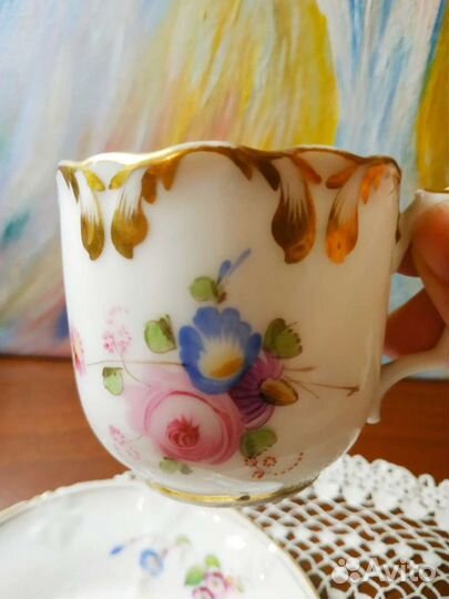 Антикварная кофейная пара 