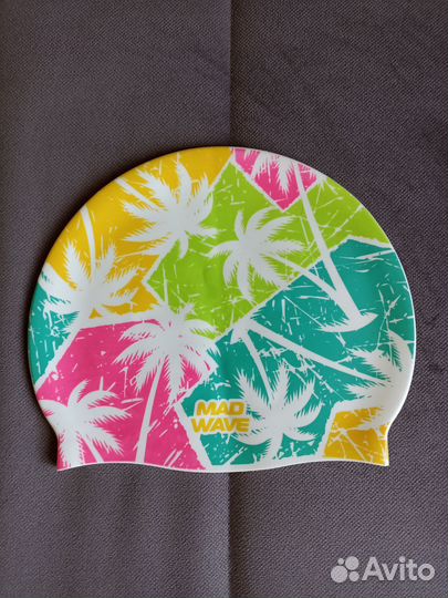 Шапочка для плавания Mad Wave силиконовая