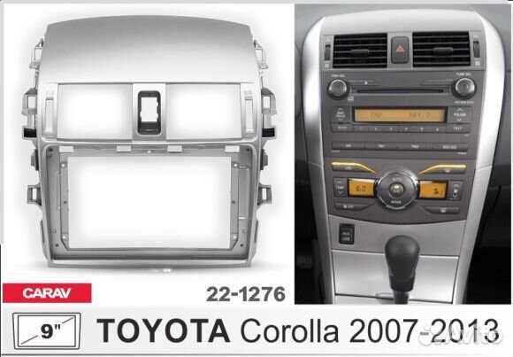 Переходная рамка и разъем Toyota Corolla 2006-2012