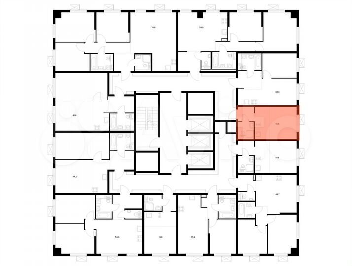 Квартира-студия, 19,9 м², 22/23 эт.