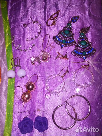 Бижутерия пакетом серьги