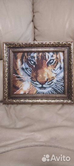 Тигр, картина, алмазная мозаика