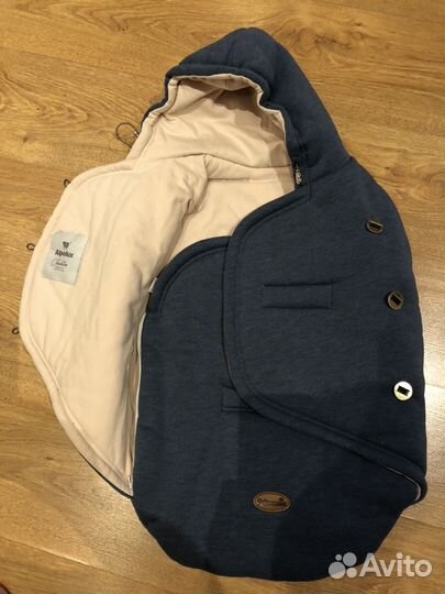 Конверт в коляску утеплённый из натуральной шерсти