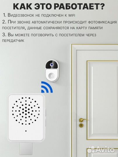 Видеоглазок умный дверной звонок с wifi глазок бес