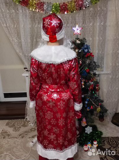 Детский костюм Деда Мороза на рост 152 см