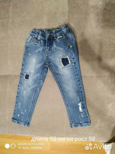 Одежда для девочки размер 98 джинсы