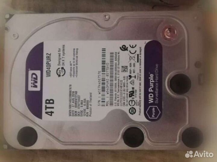 Hdd wd purple 4тб