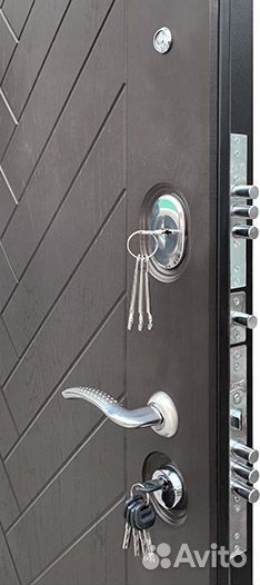 Дверь входная Вектор с зеркалом