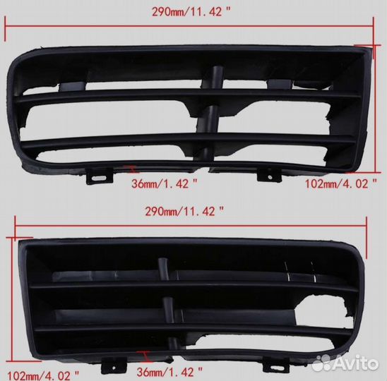 Решётка бампера golf 4