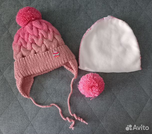 Зимняя шапочка для девочки ручная работа