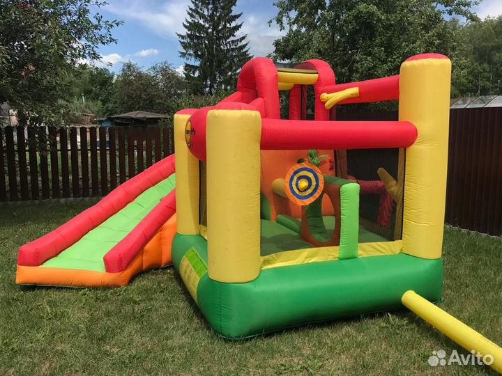 Детский надувной батут с горкой Heppi Hop 11 в1