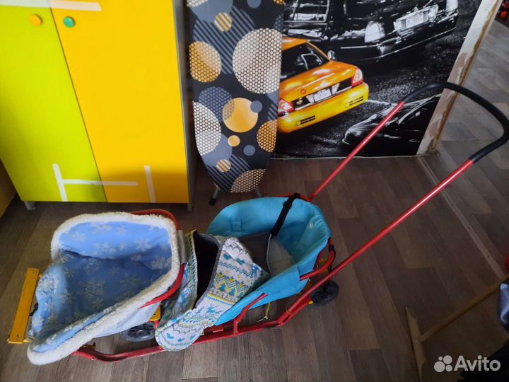 Детские санки коляска бу для двойни