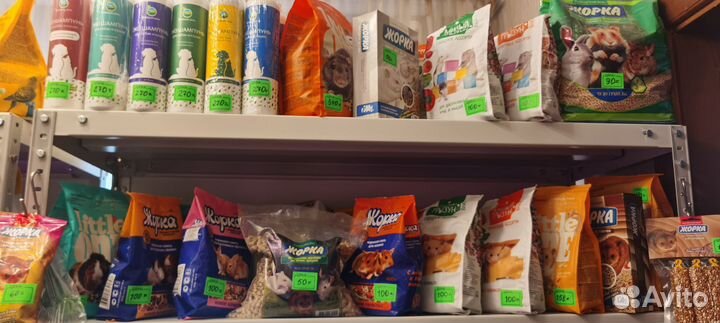 Товары для грызунов и попугаев