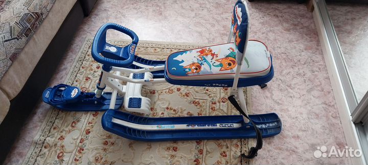 Детский снегокат с ручкой