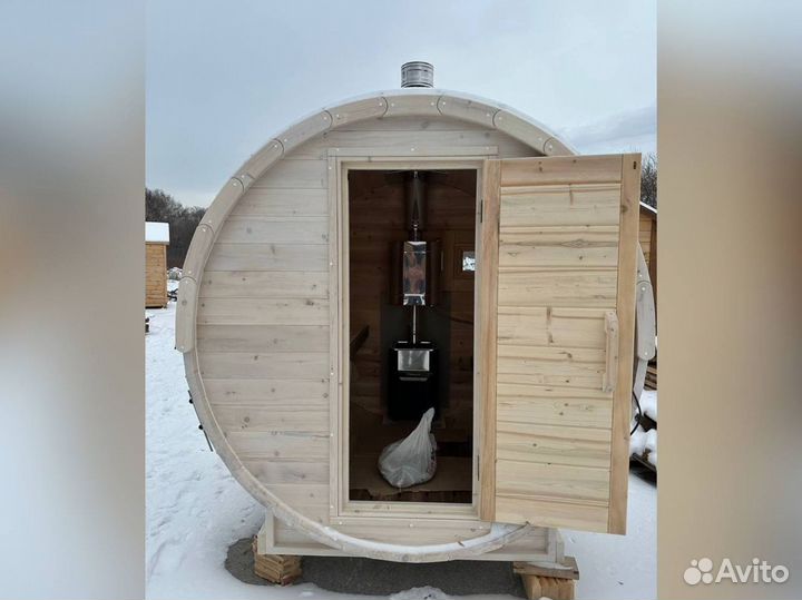 Баня бочка 2 м