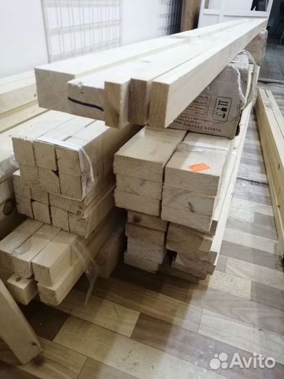 Брусок отличный строганный, деревянный погонаж