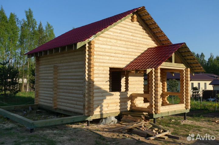 Сруб Бани с террасой