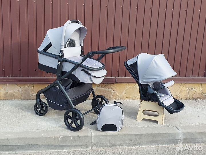 Коляска 2в1 Новая модульная (серый цвет)