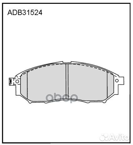 Колодки тормозные дисковые перед ADB31524 A