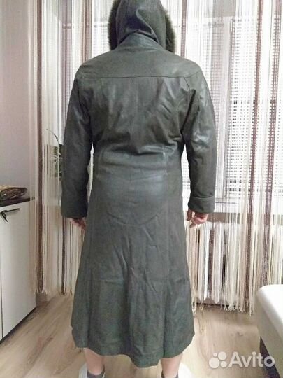 Плащ кожаный натуральный
