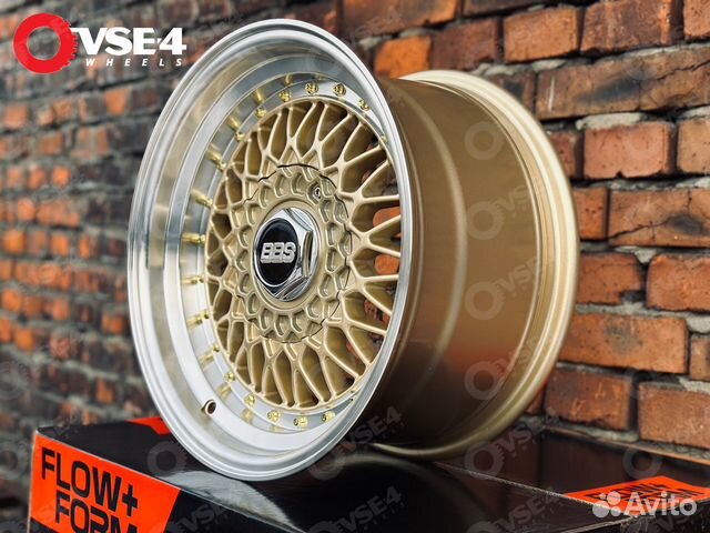 NEW # BBS RS R15 8J 4x114,3 Gold Machine Lip