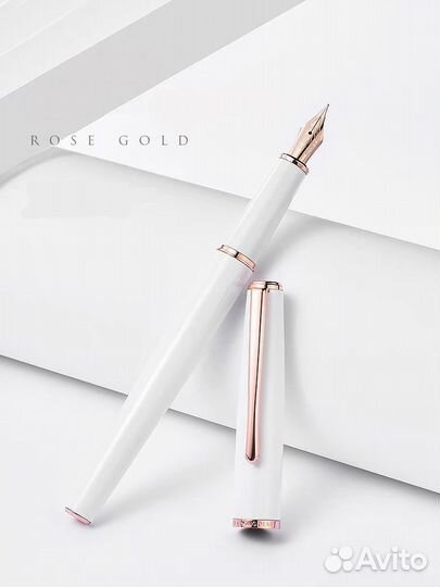 Набор перьевая ручка Hongdian 0.4 мм(роз. золото)