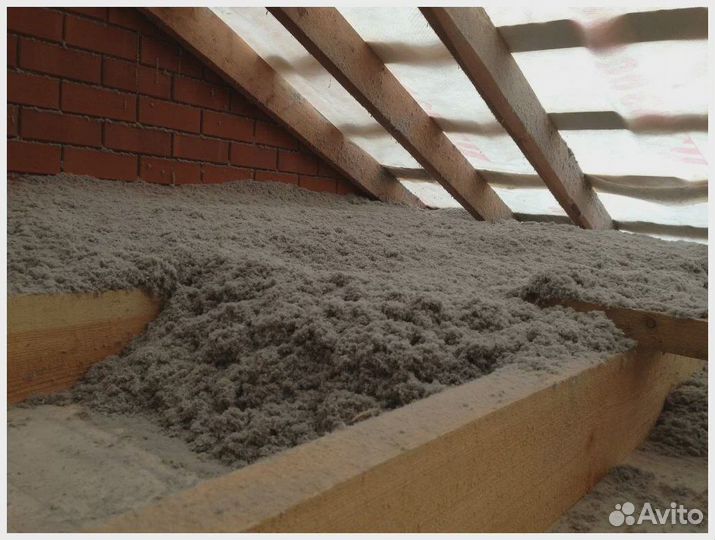 Эковата, утепление дома