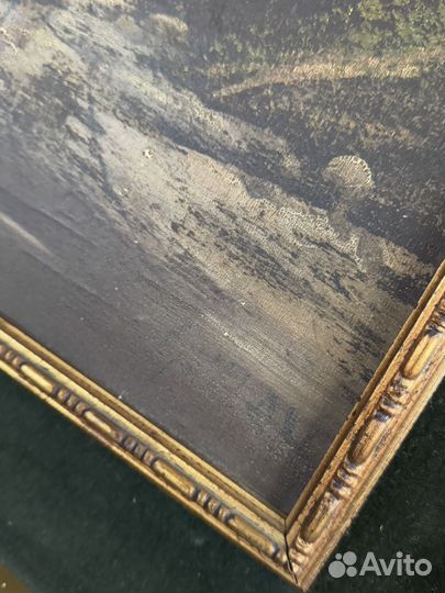 Картина 105х70 см антикварная холст масло. Италия