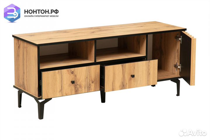 Тв-тумба Либерти 51.06 дуб вотан / черный