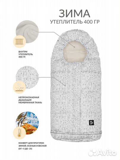 Конверт в коляску, санки MiMiMi