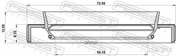 Сальник ступичный передний 55.15X72.55X8.15X12
